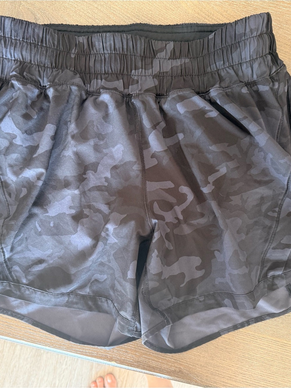 Women's Black Camo Athletic Shorts